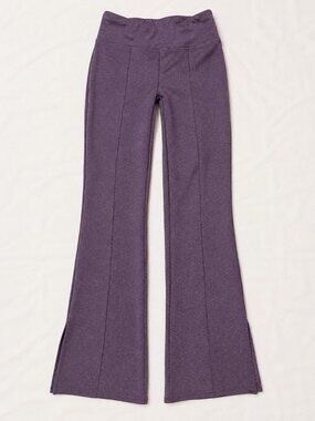 Kyodan Girls Purple Heather Flare Yoga Pants Size Large 10/12 Athletic